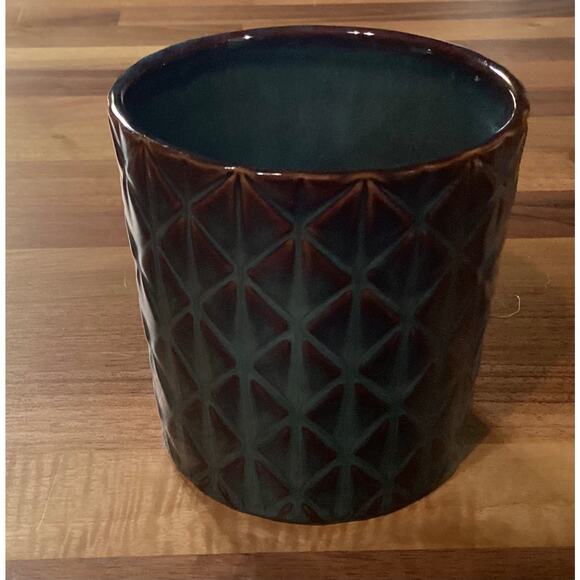2009 Starbucks Bone China Diamond Embossed Purple Brown Glossy Coffee Mug Cup - Picture 8 of 10